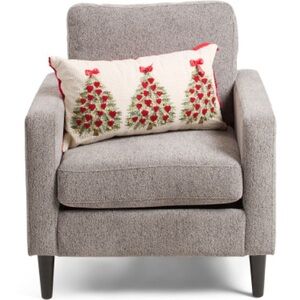 Festive Holiday Pillow with Christmas Tree Design